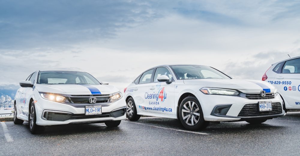 Cleaning4U service vehicles in Burnaby