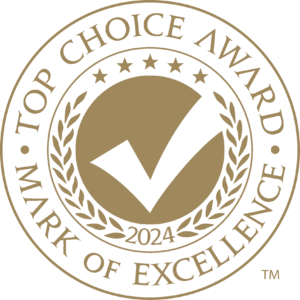 2024 Top Choice Award Mark of Excellence awarded to Cleaning4U - an awarded Vancouver Cleaning Company