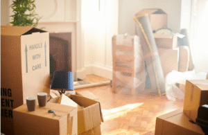 post construction cleaner unpacked boxes