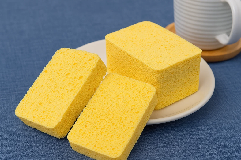 Yellow Cellulose Sponge for Regular Home Cleaning